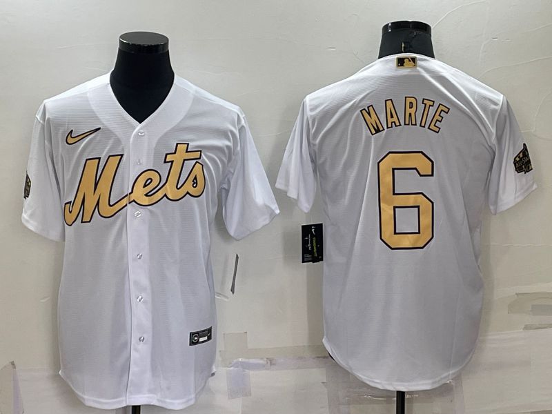 Men New York Mets 6 Marte White 2022 All Star Game Nike MLB Jerseys